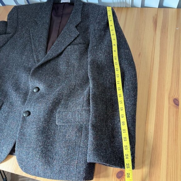 Vintage Harris Tweed Blazer Sport Coat Brown  ~42R - Picture 8 of 8